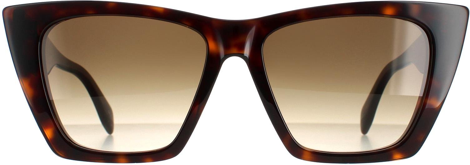Alexander McQueen Cat Eye Womens Dark Havana Braun Gradient AM0299S