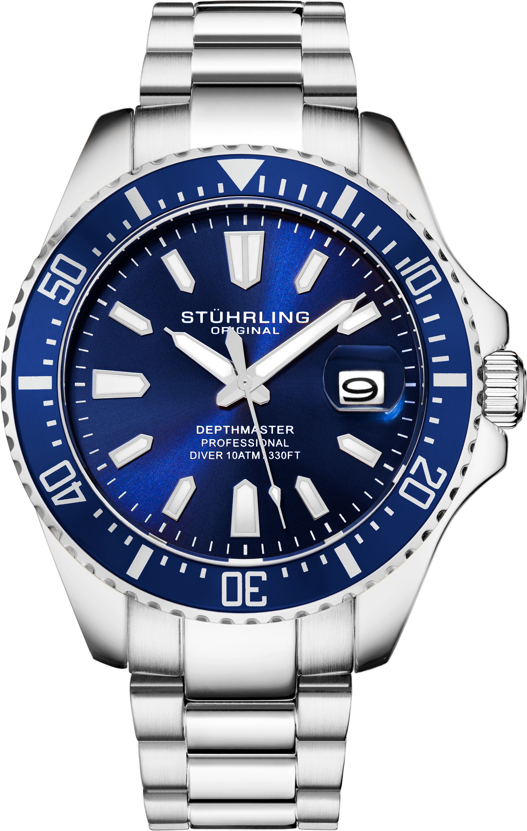 Marineblauer Depthmaster Quarz 42mm