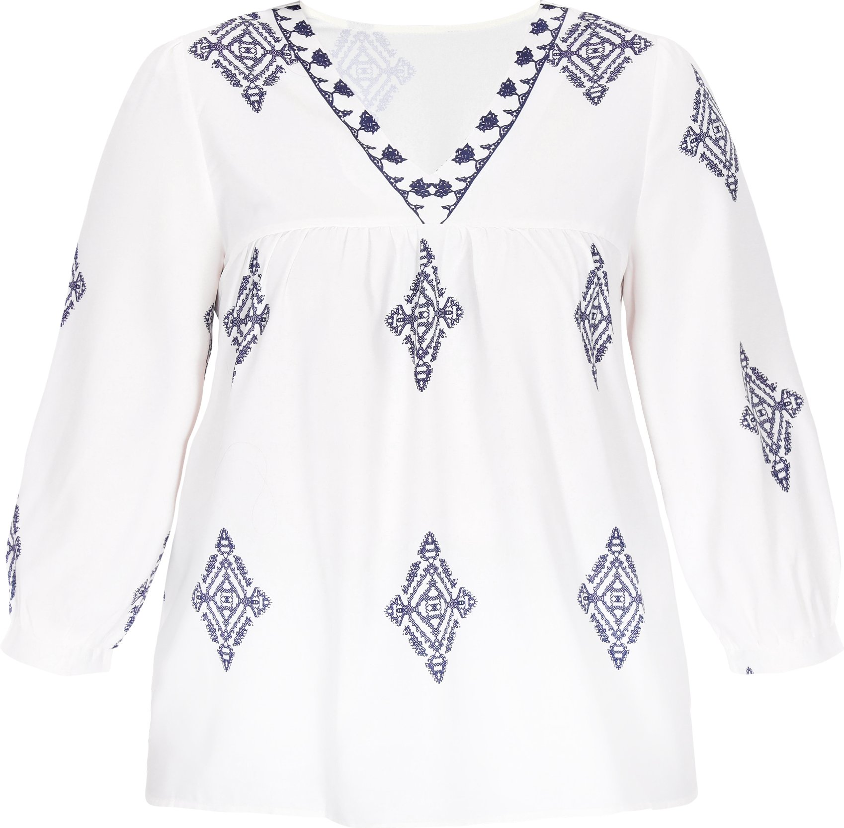 usha Bluse in großen Größen Frauen Weiß