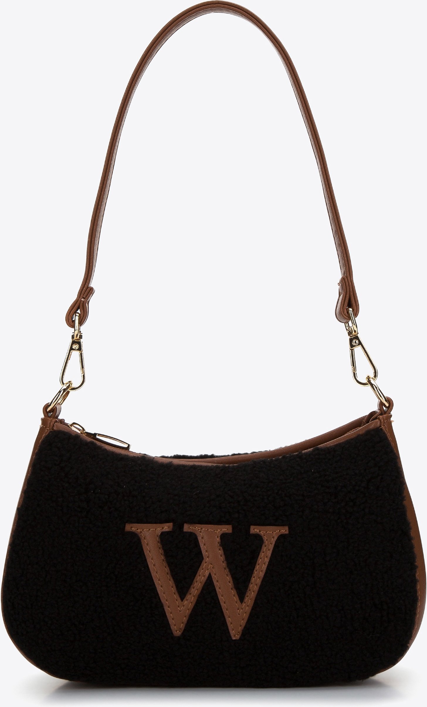 Wittchen Damen-Baguette-Handtasche mit Kunstfell, klein