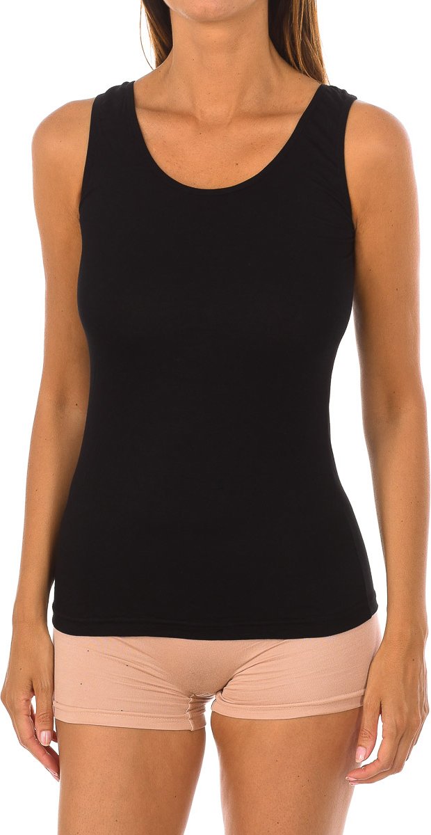 Damen Bambus Unterhemd mit breiten Trägern Q701