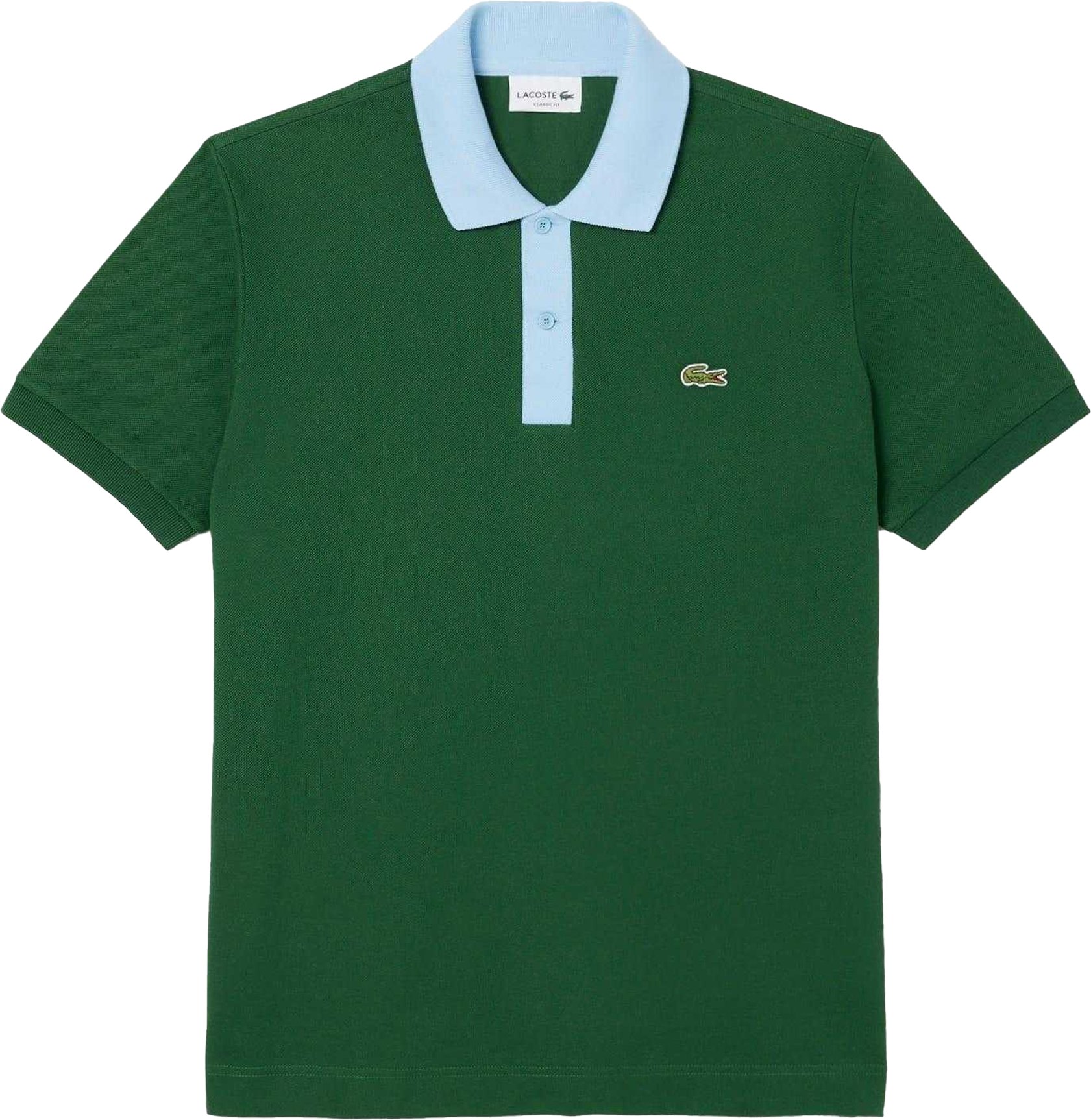 Lacoste - Poloshirt für Herren, Kontrastkragen (Grün)