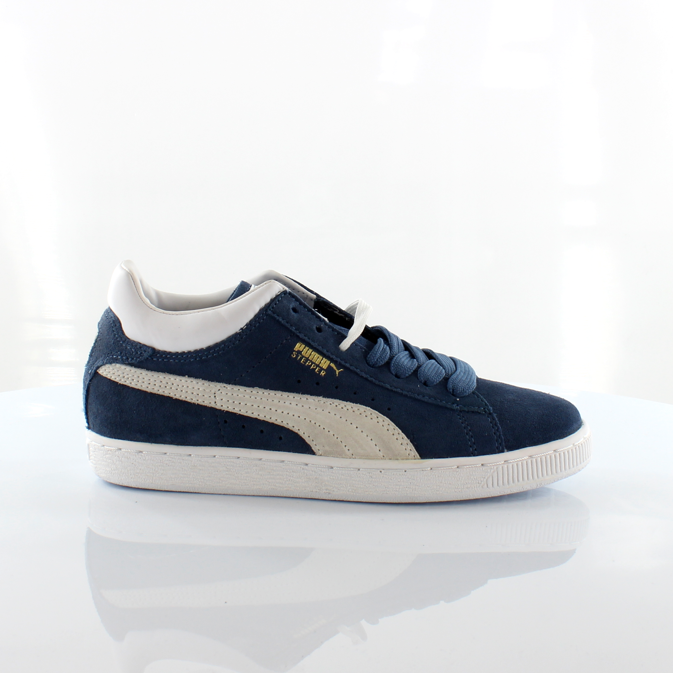 Puma Stepper Classic Blue Wildleder Leder Herren Trainer 355130 04