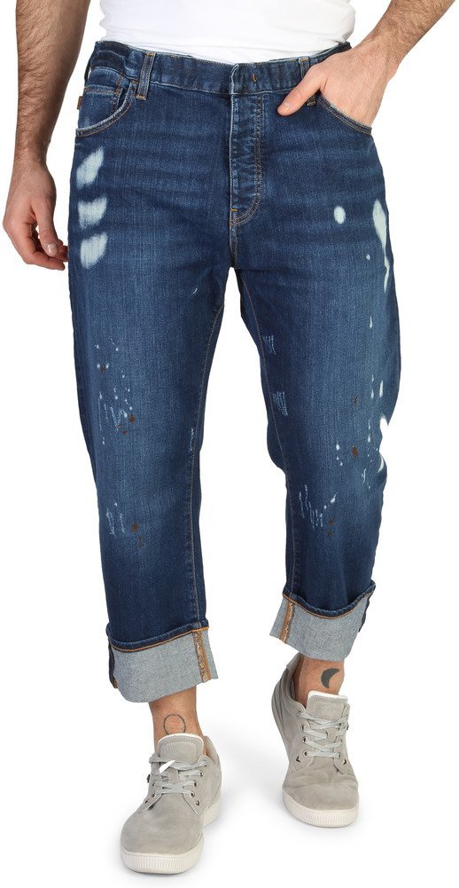 Emporio Armani Homme Pantalon Boyfriend Longueur de la cheville Bleu