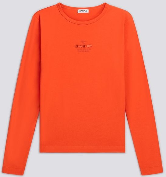Rotes HANIKE M/L Langarm-T-Shirt GAS LOGO für Damen