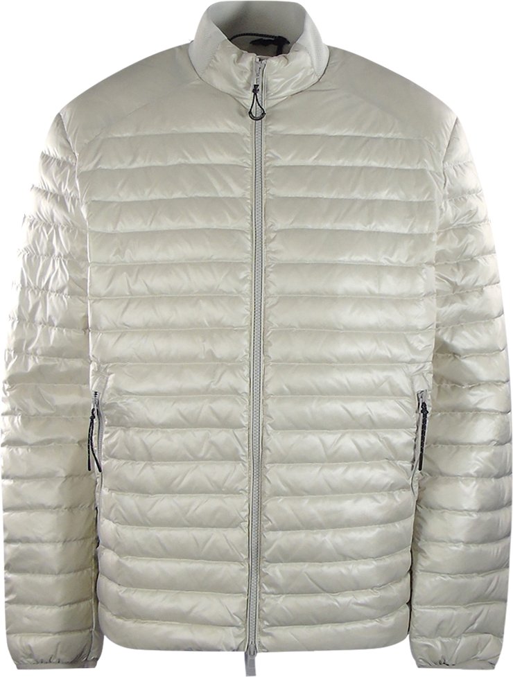 Belstaff Airframe Moonbeam Weiße glänzende Daunenjacke