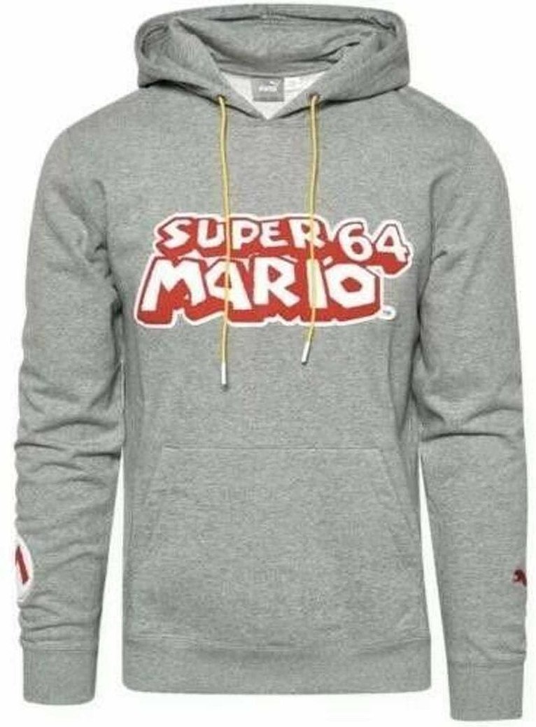 Puma x Super Mario Nintendo Langarm Pullover Grey Herren Hoodie 589098 01