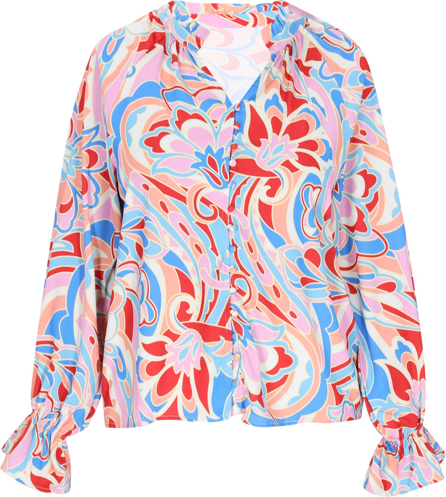 usha Bluse Frauen Mehrfarbig Blau