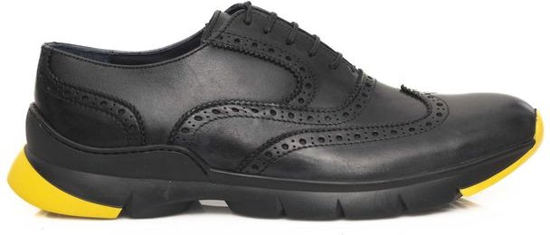 Cerruti 1881 Graues Rindsleder Herren-Oxford-Schuh