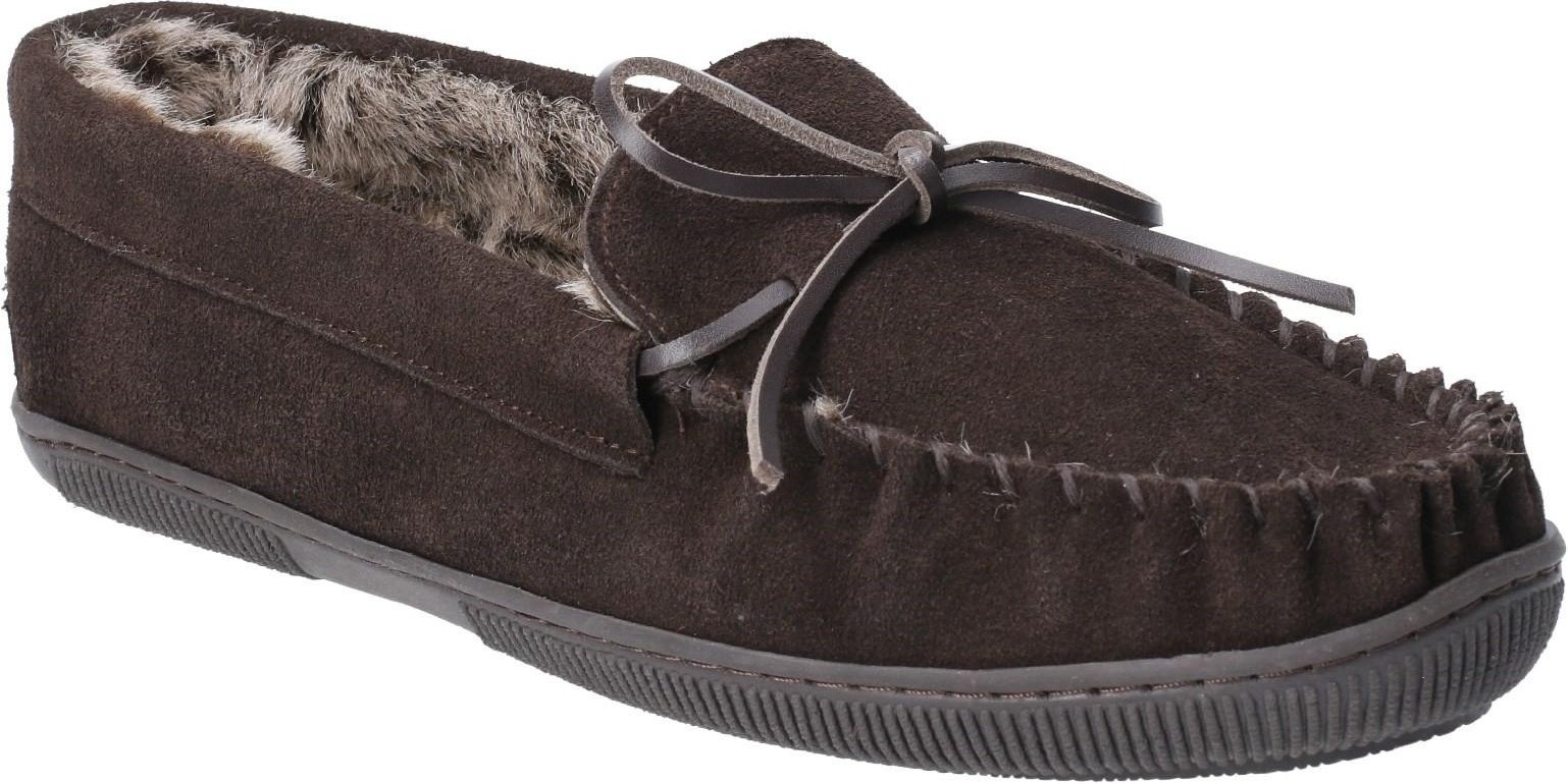 Hush Puppies Herren Ace Slip On Leder Pantoffel (Schokolade)