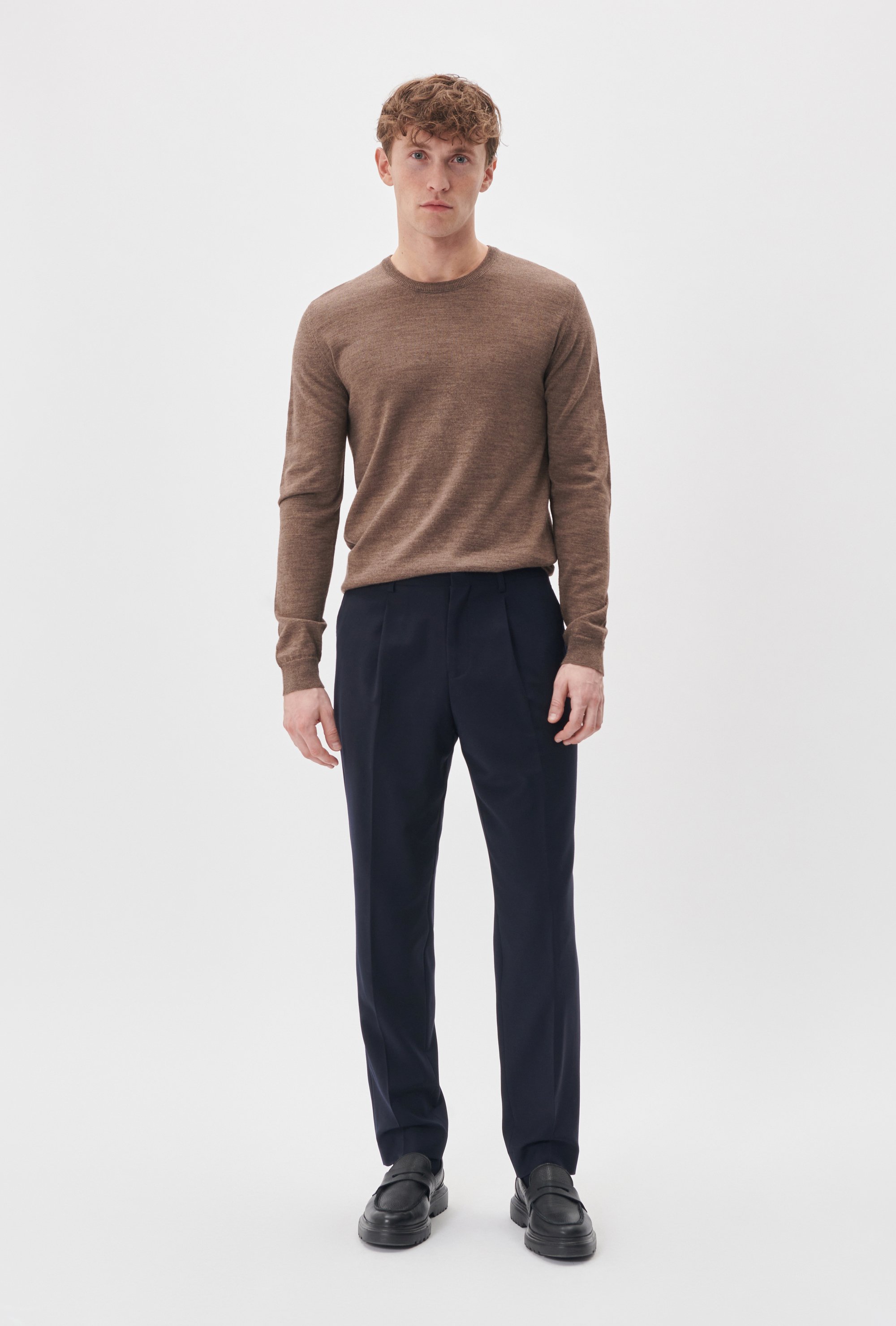 Thumbnail - Strickpullover MAPetro Gerade Passform brown