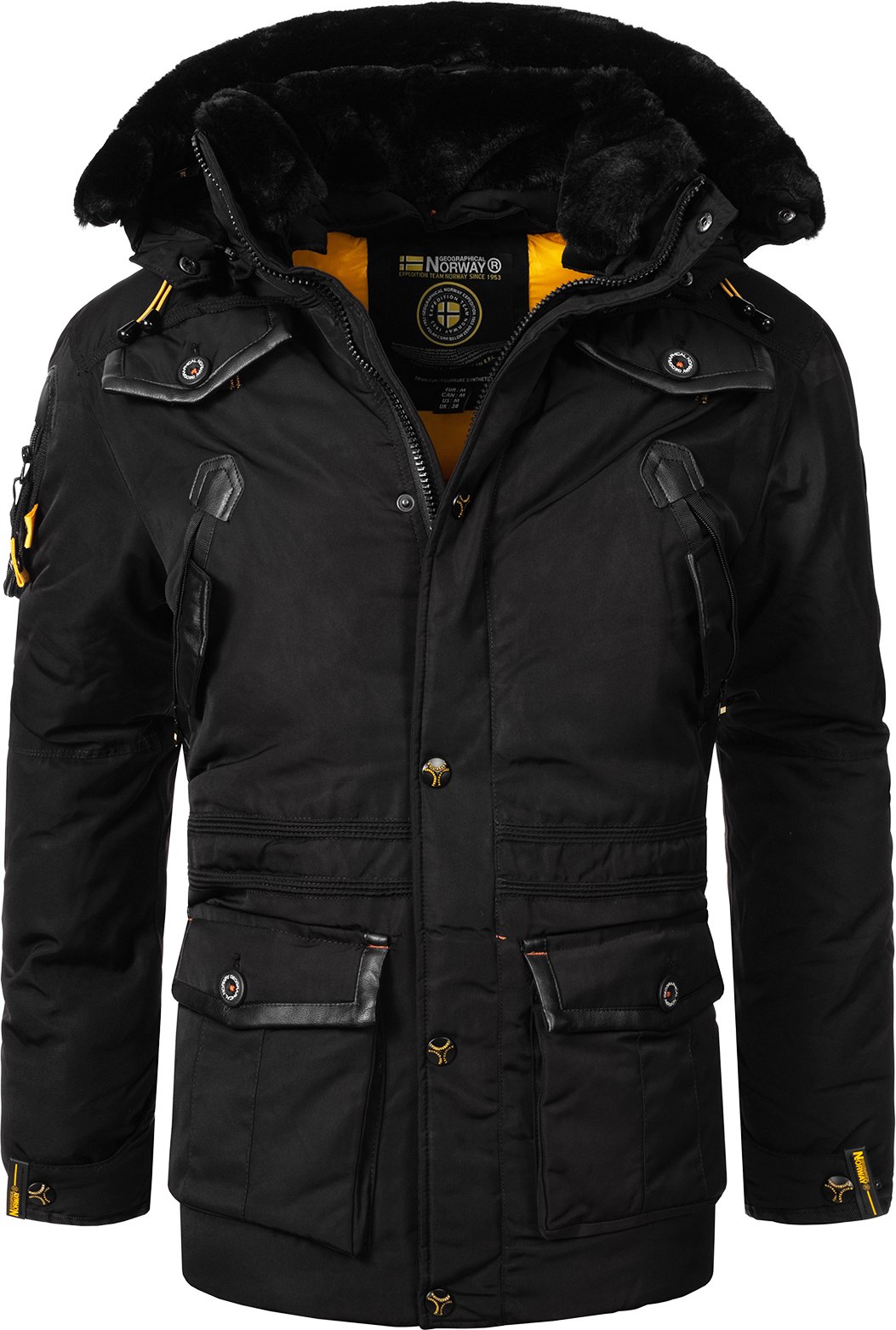 Geographical Norway Winterjacke Schwarz