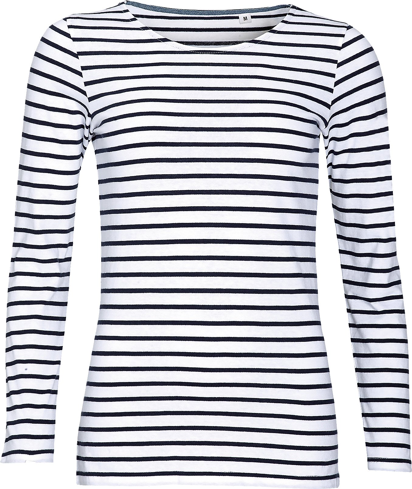 SOLS Womens/Ladies Marine Long Sleeve Stripe T-Shirt (Weiß/Marine)