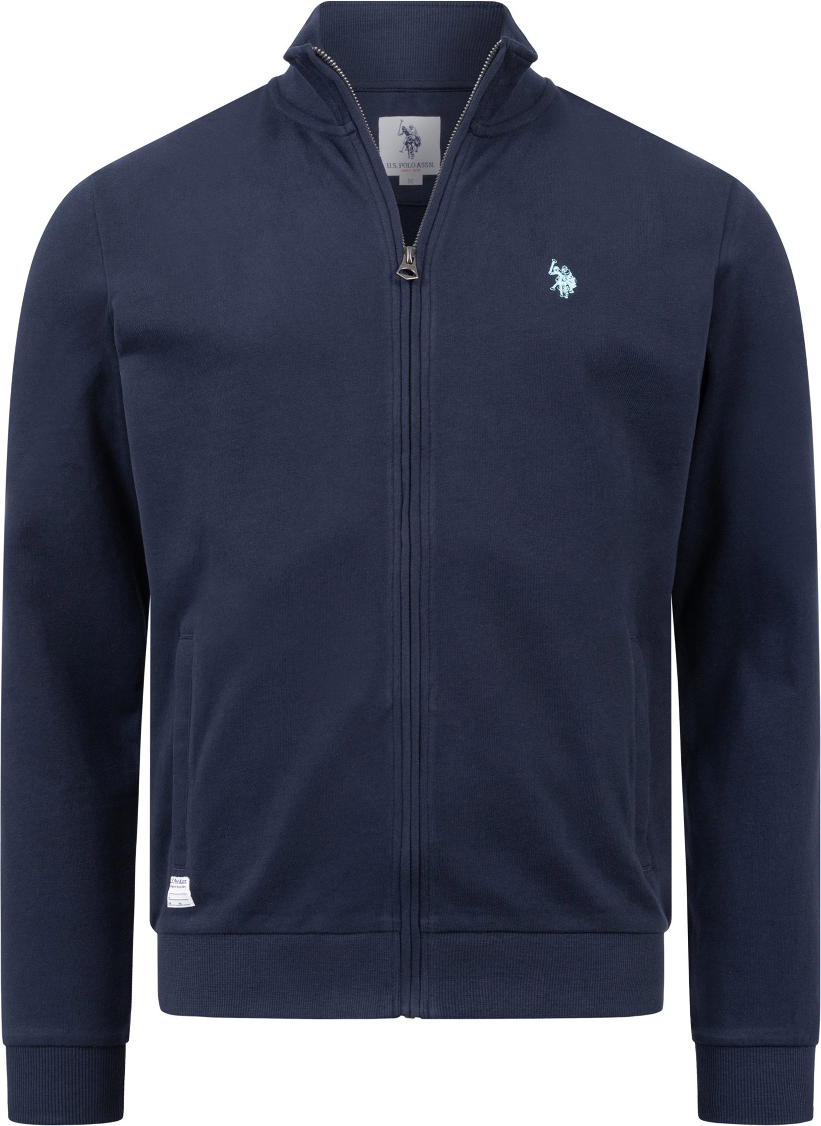 U.S. Polo Assn. Herren Sweatjacke mit Stehkragen aus 100 % Baumwolle