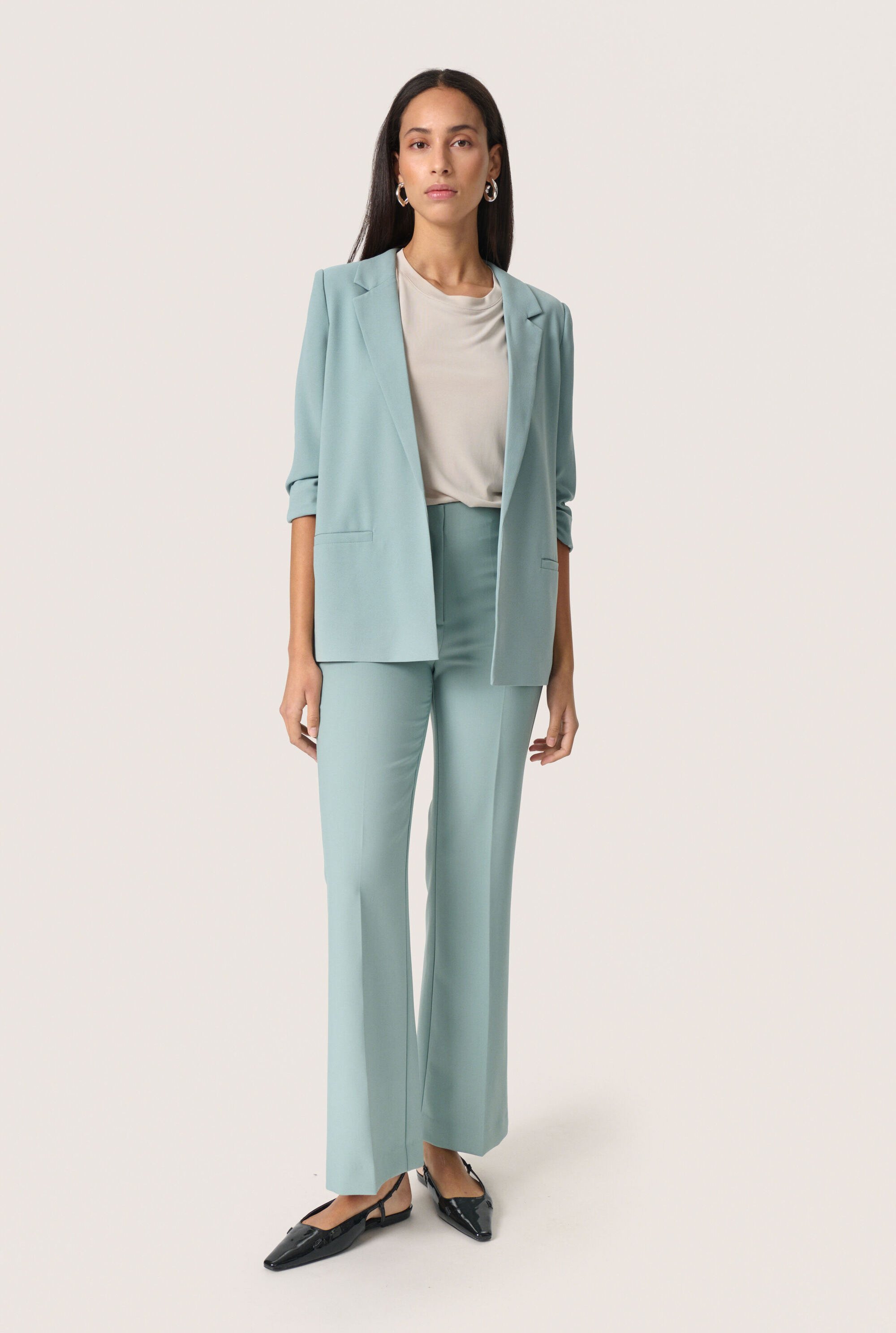 Blazer Gerade Passform Silver Blue