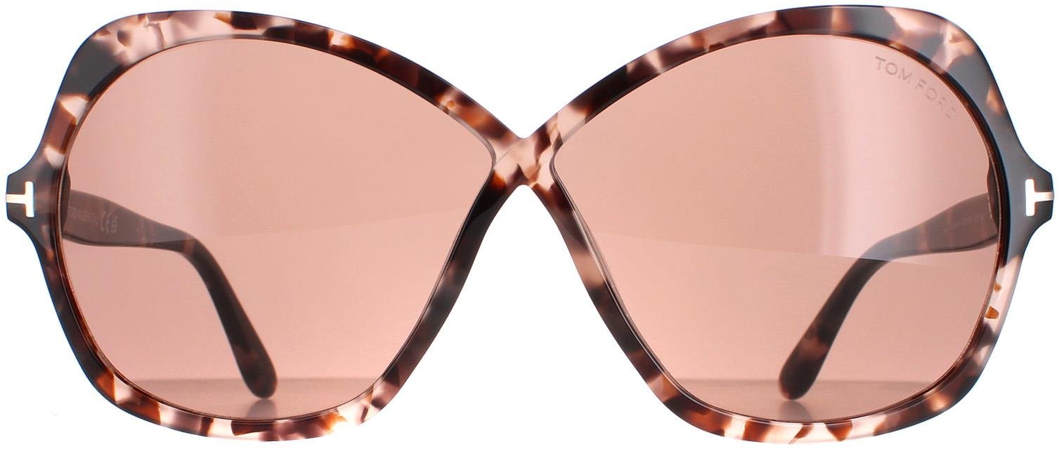 Tom Ford Schmetterling Damen Bunt Havanna Violett Rosemin FT1013