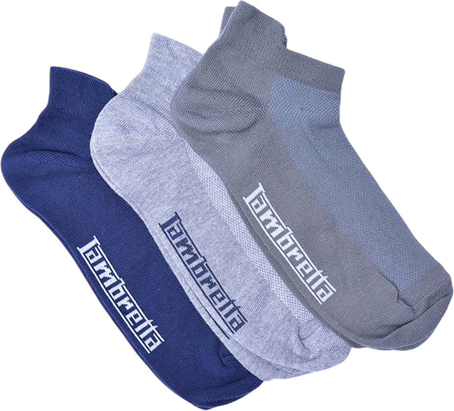 Lambretta - Sneaker-Socken für Herren(3er-Pack) (Marineblau/Khaki/Grau meliert)