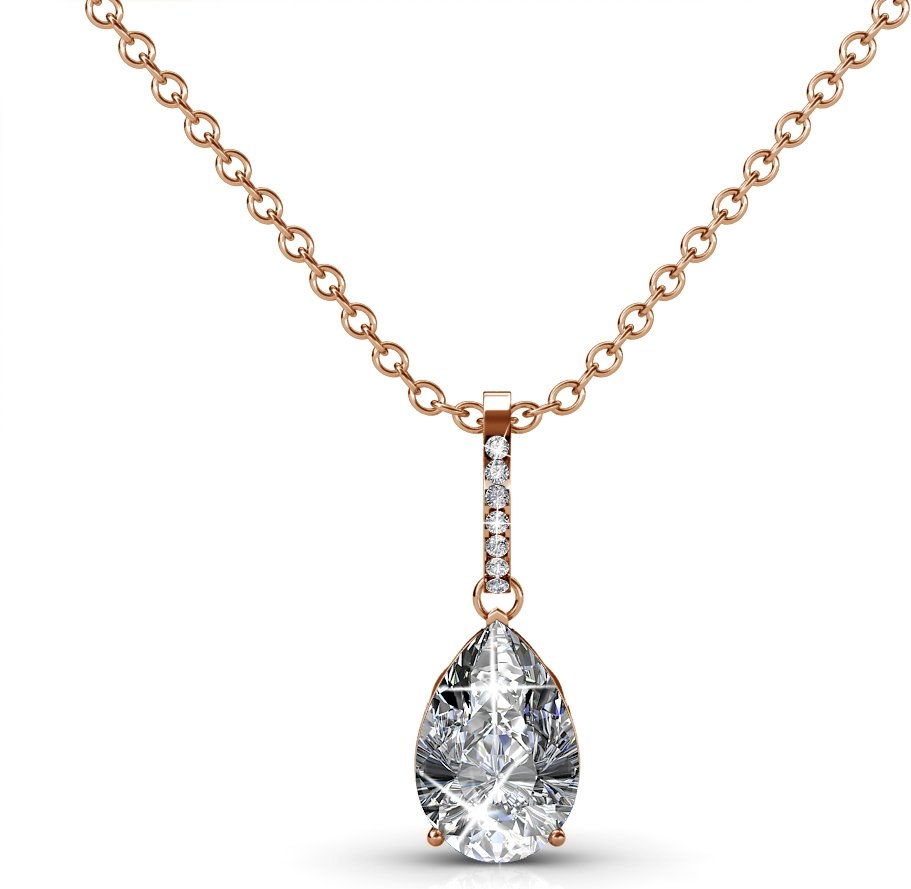 Neue Tropfenanhänger - Roségold und Kristall