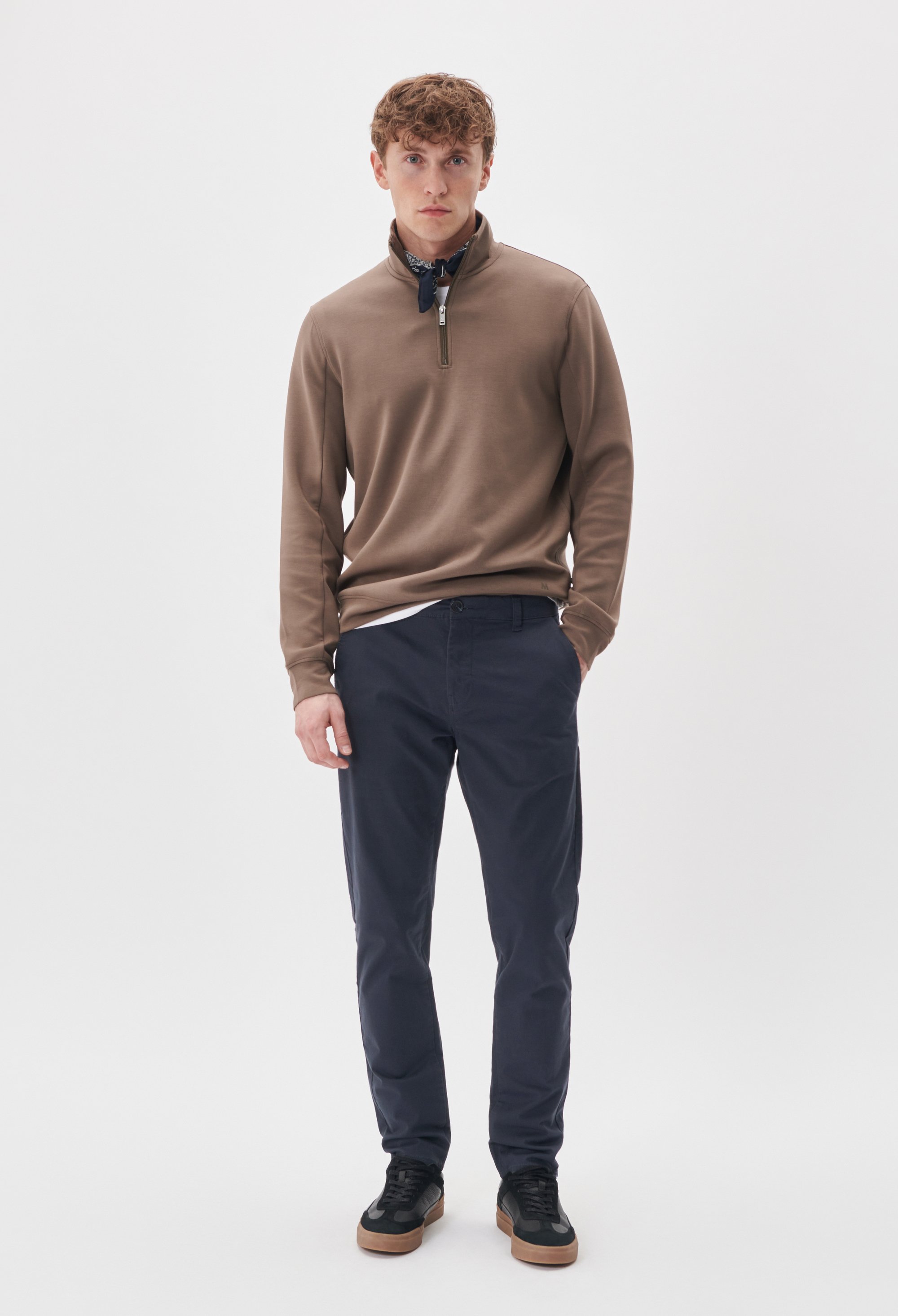 Casual Hose Gerade Passform navy blue