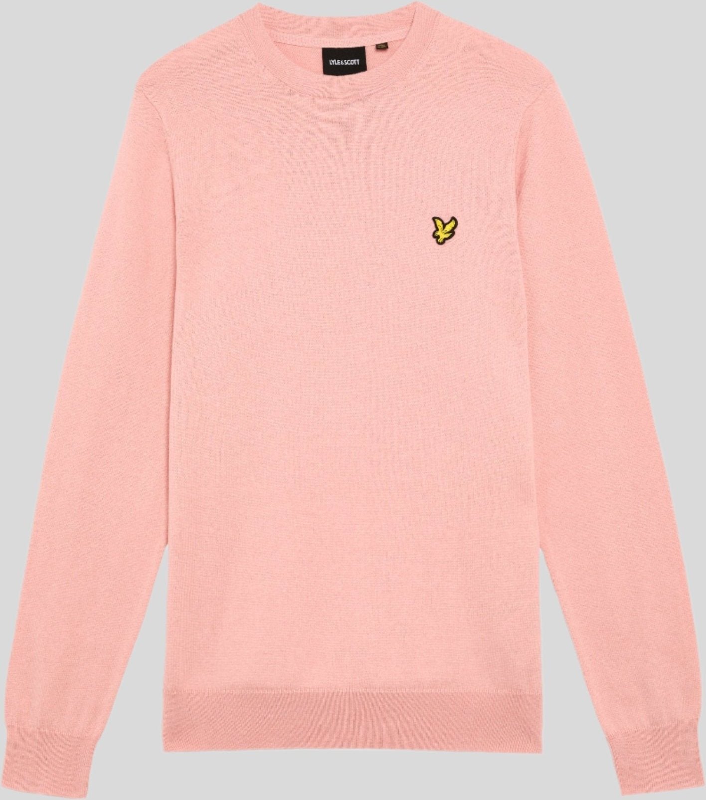 Thumbnail - Lyle & Scott Baumwolle Merinowolle Rundhals-Pullover - Rosa