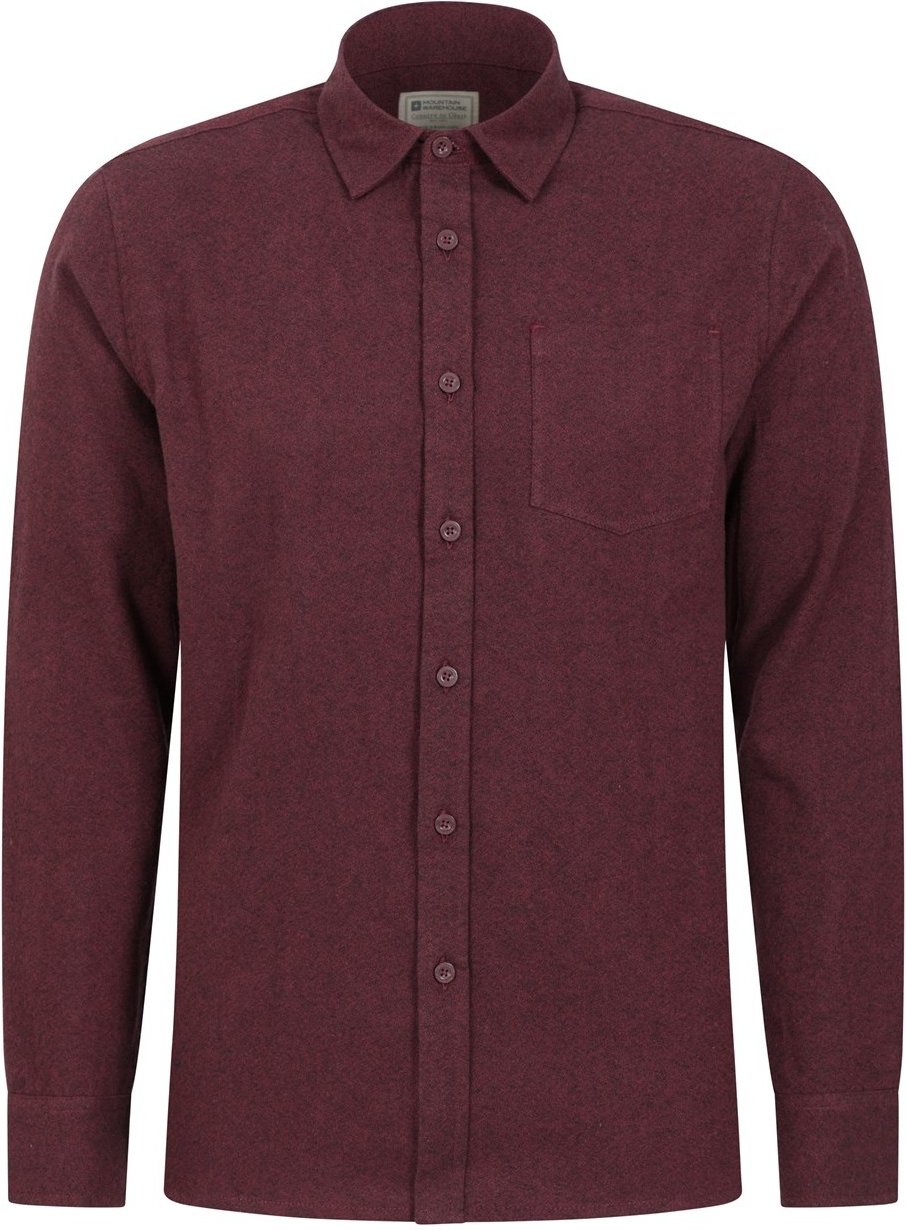 Mountain Warehouse Herren Bamford Melange Hemd (Burgund)