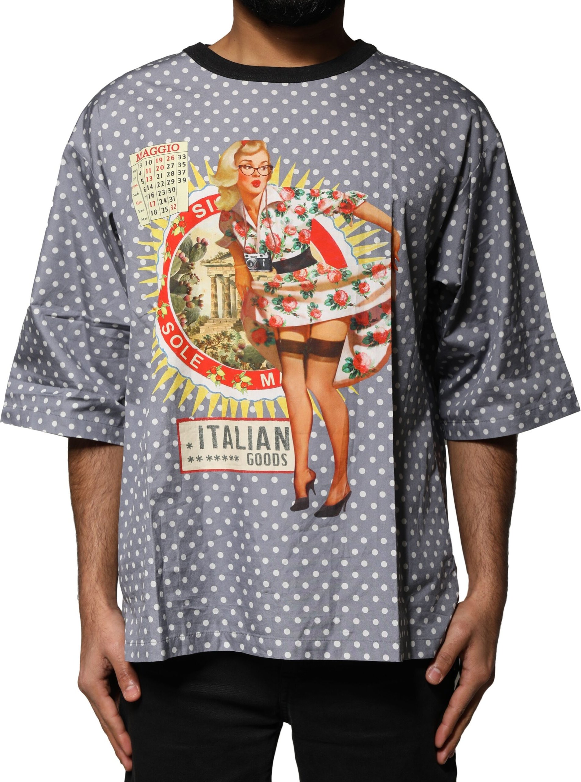 Polka Dot Pin-up Grafik-T-Shirt