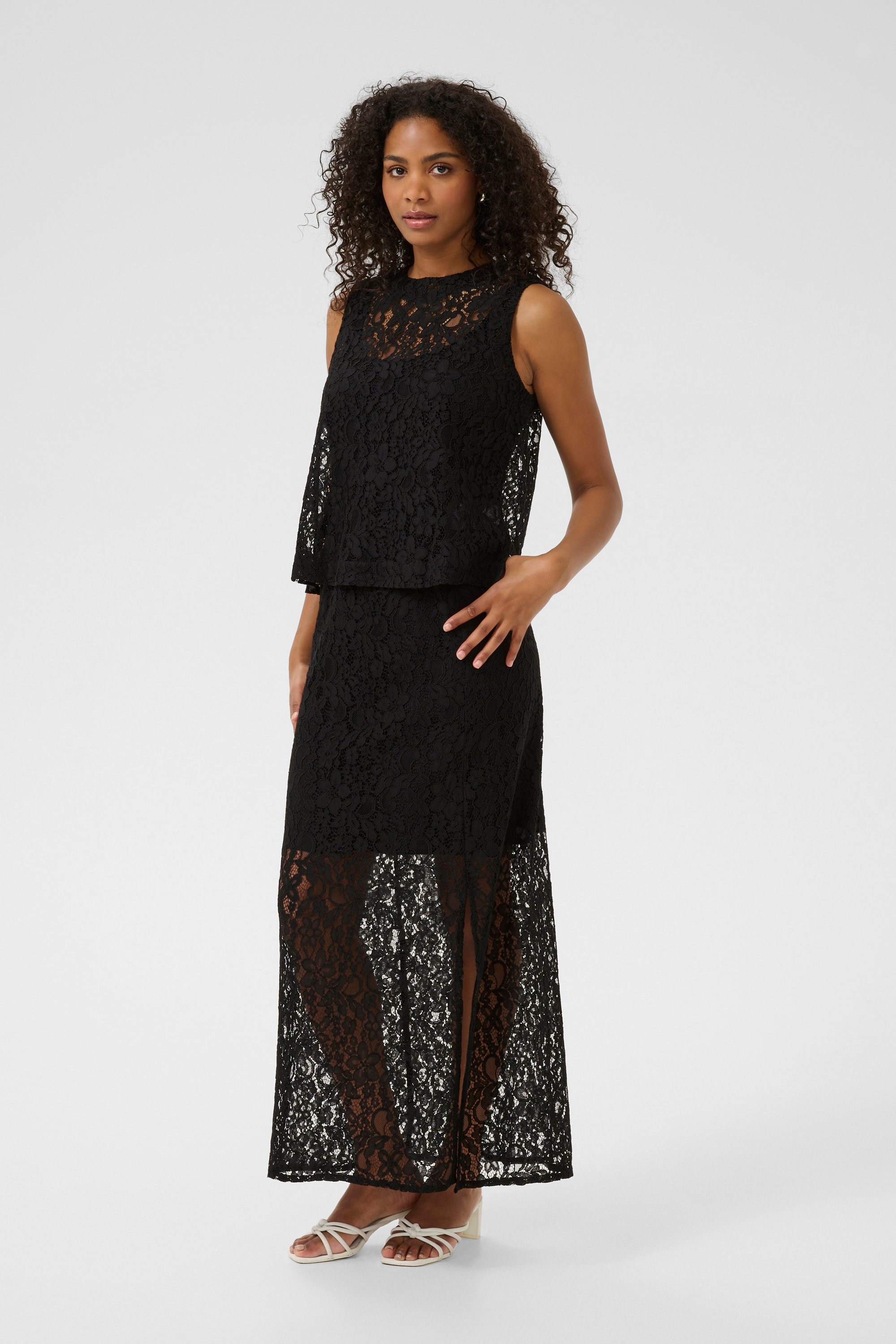 Ärmellose Bluse Baggy fit Black