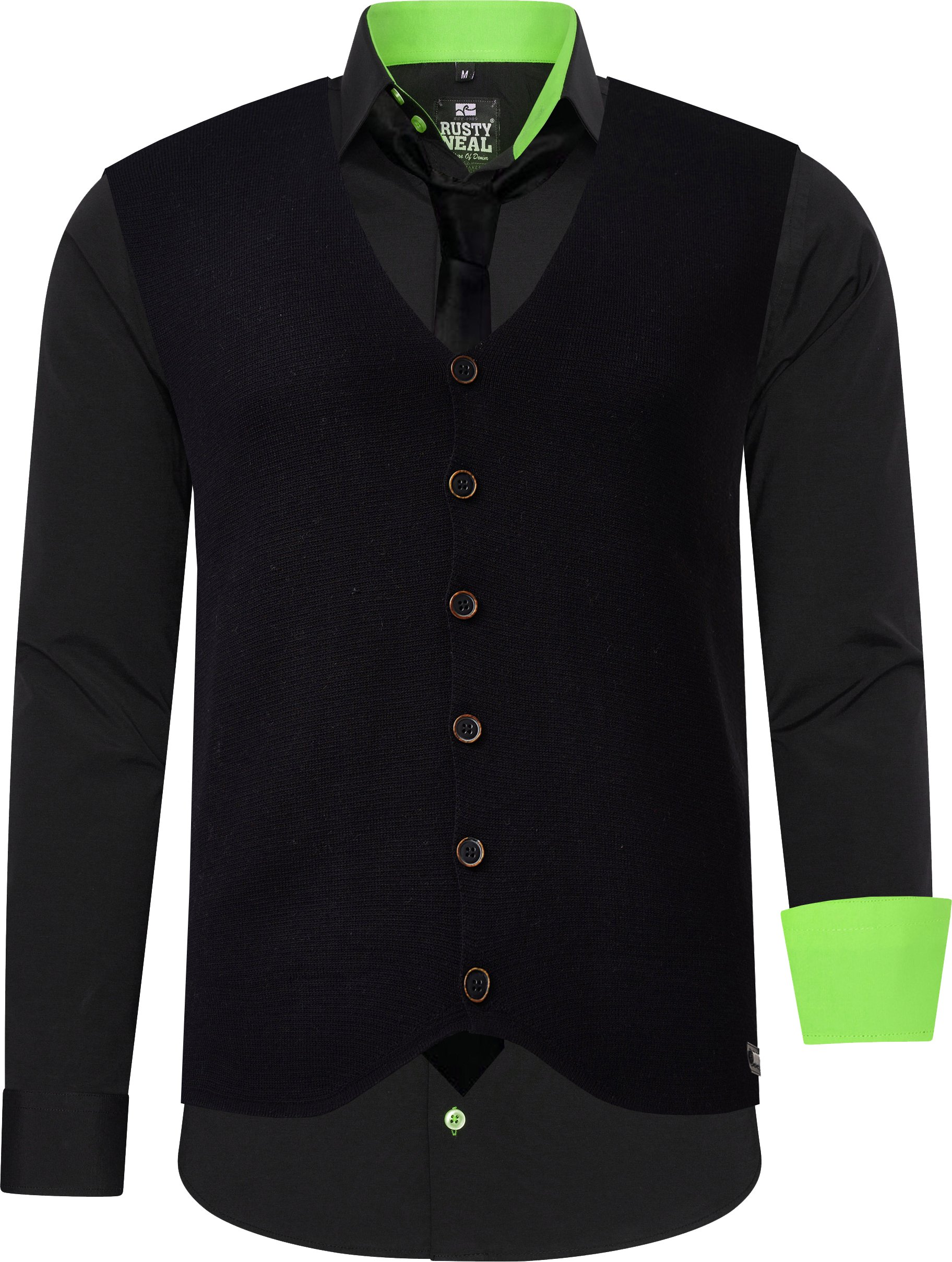 Hemd mit Weste und Krawatte 3er Set