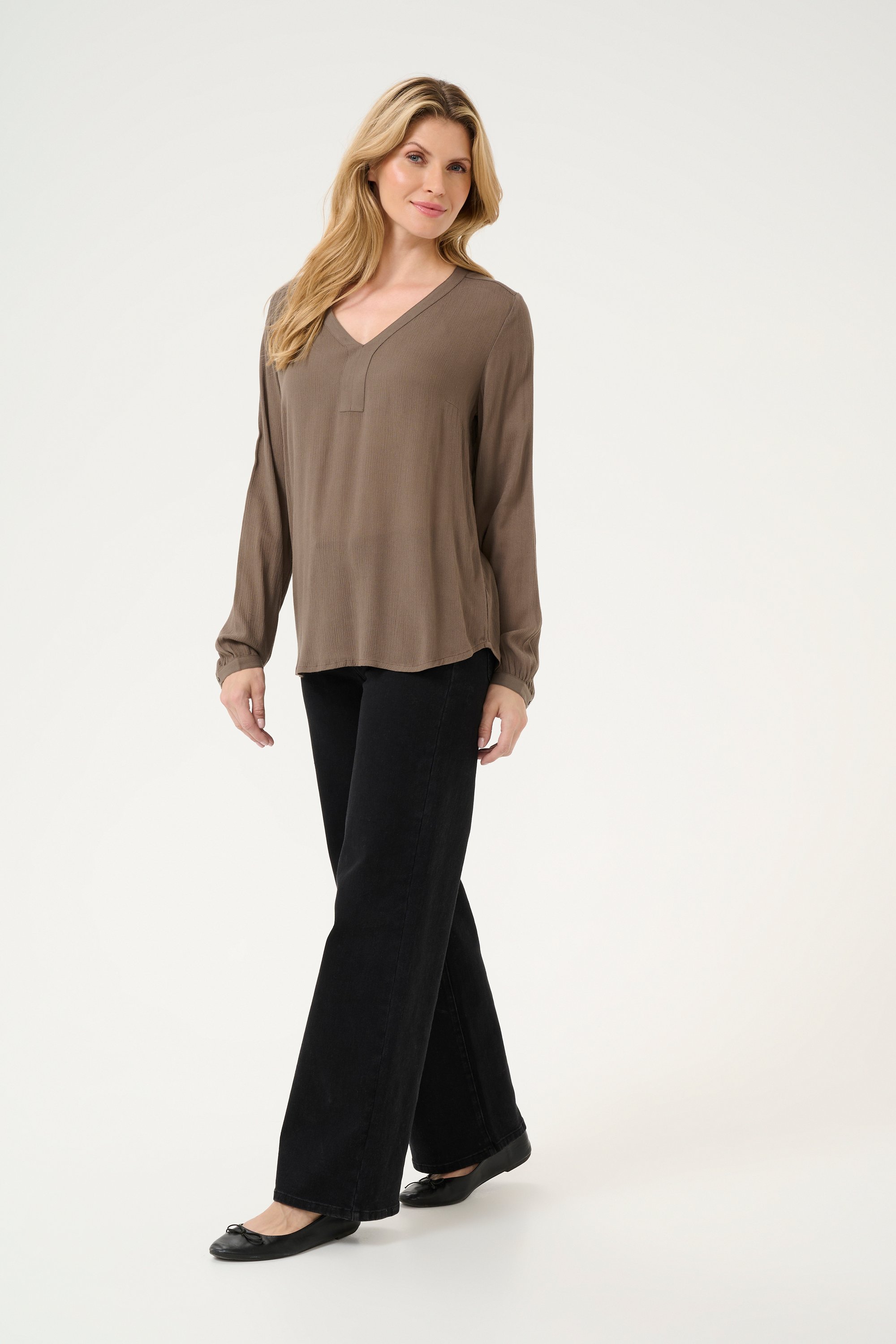 Langarm-Bluse Regular fit Major Brown