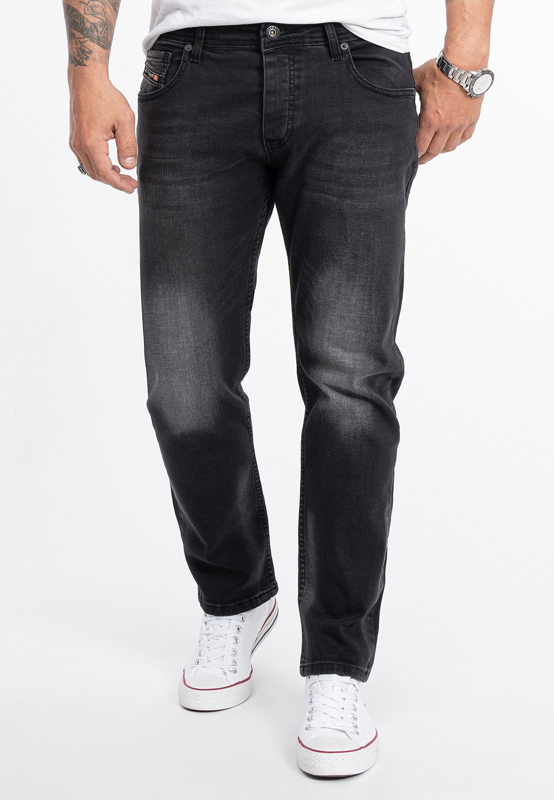 Thumbnail - Rock Creek Jeans Straight Leg Schwarz