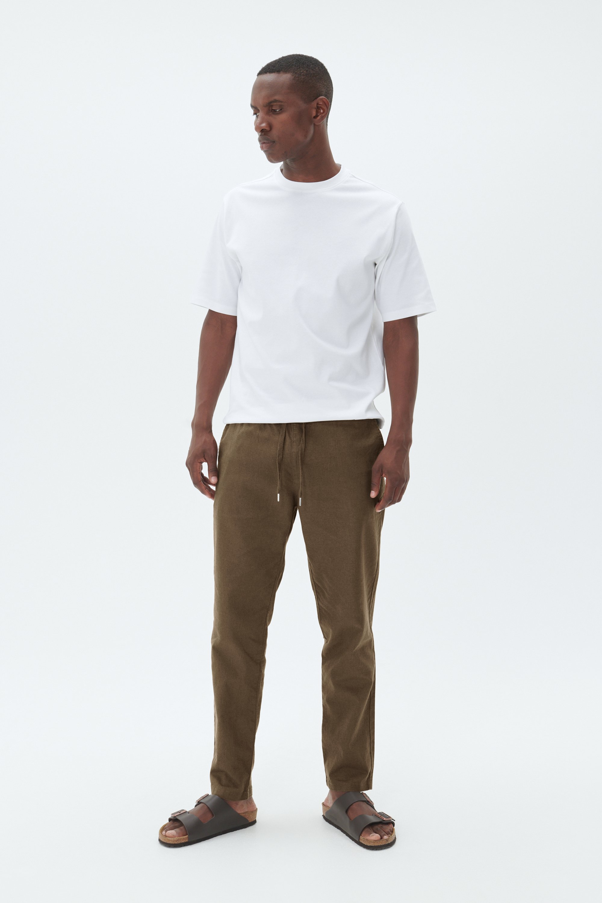 Casual Hose MALinen Casual Hose Gerade Passform