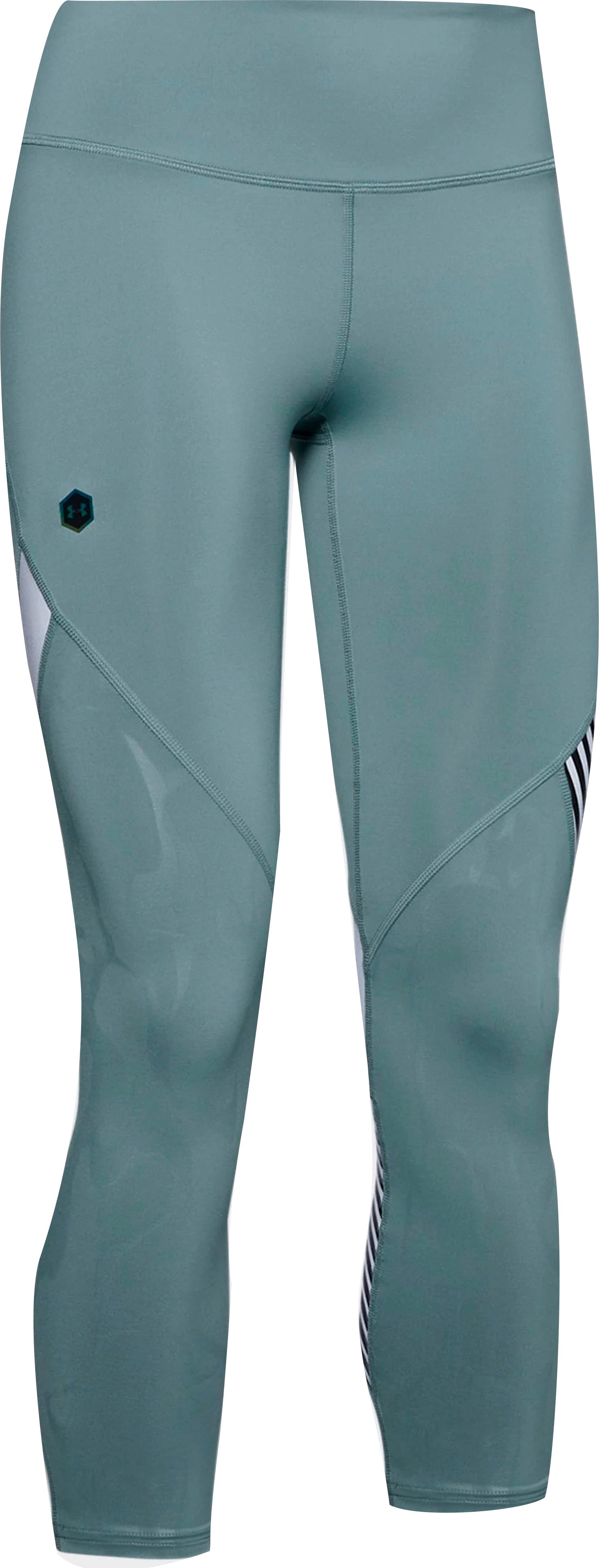 Under Armour Womens Rush geprägten Glanzernte Leggings eng 1351717 396