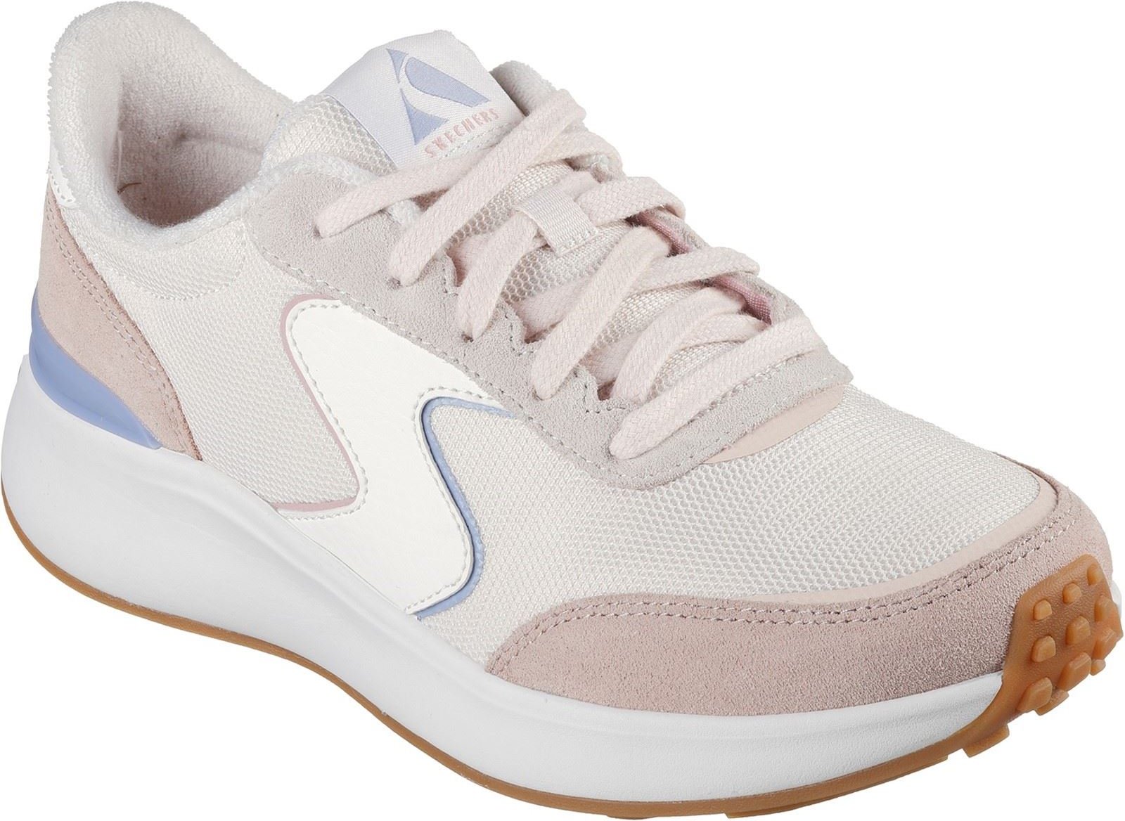 Skechers BLVD Retro Runner Damen Sneaker aus hellem rosa/lila Leder