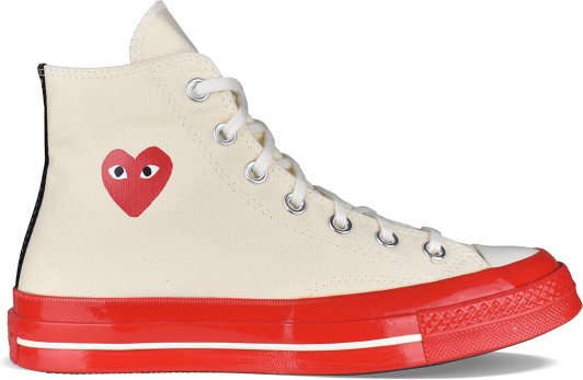 Comme des garçons Hohe Sneakers Chuck Taylor Beige