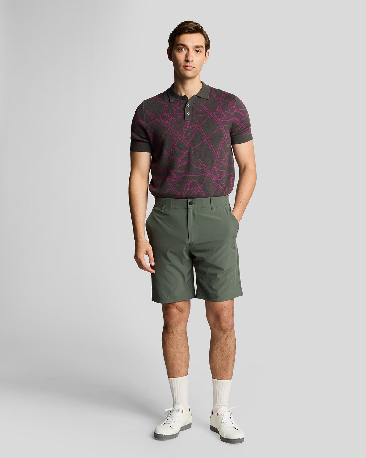 Lyle & Scott Golf 5-Pocket-Shorts – Grün