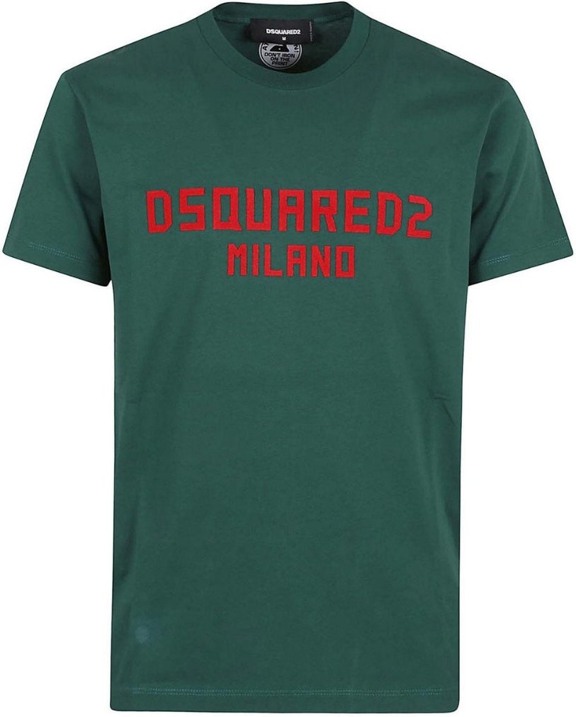 Dsquared2 Milano Logo Cool Fit Grünes T-shirt