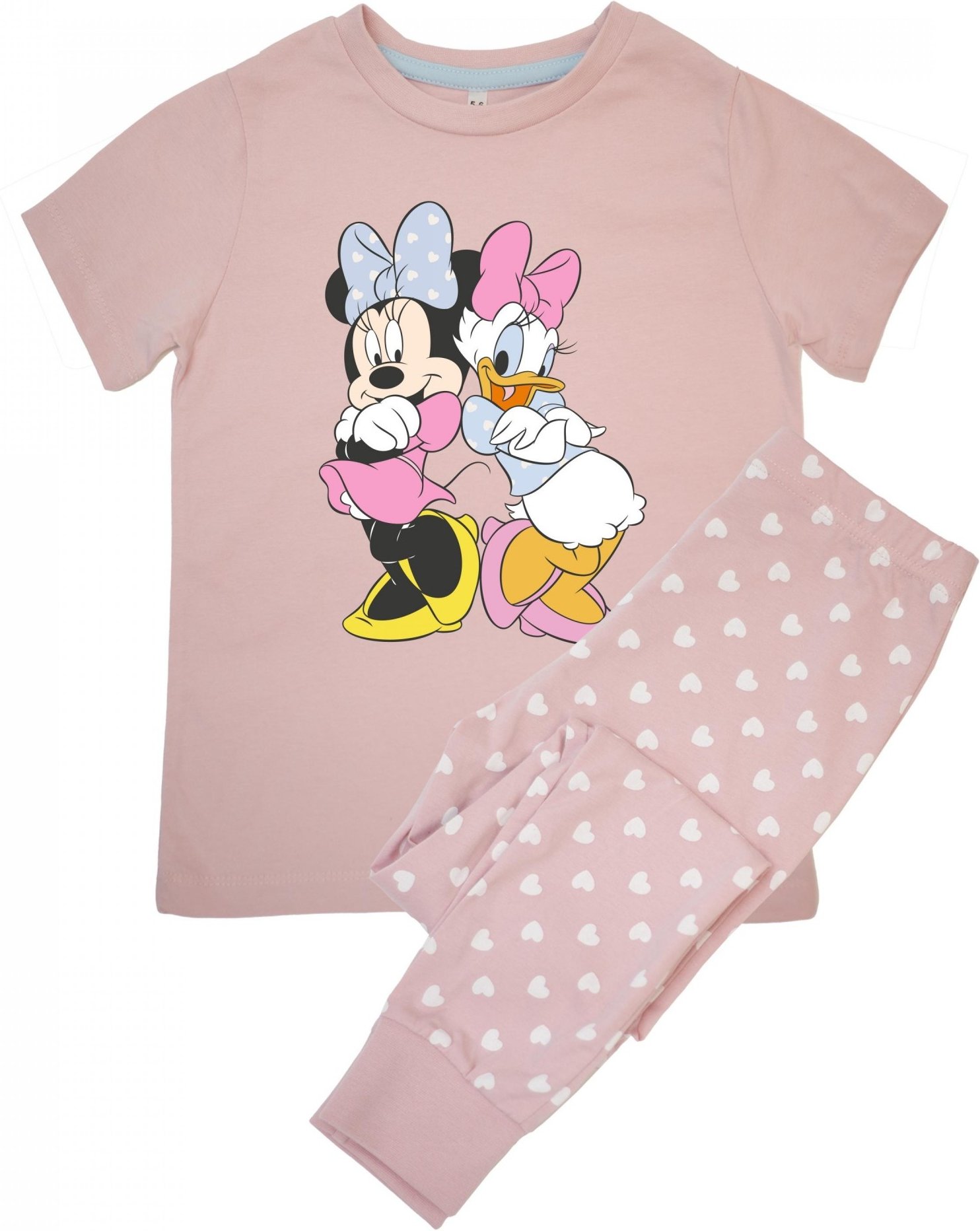 Disney - Schlafanzug mit langer Hose für Mädchen kurzärmlig (Babyrosa)