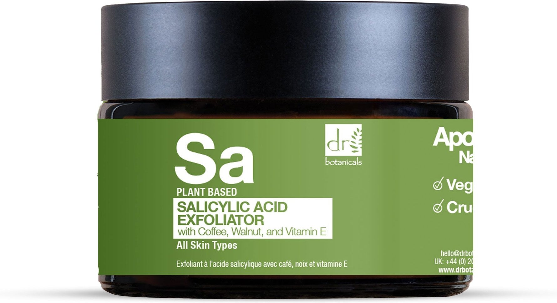 Dr. Botanicals Salicylsäure-Peeling mit Kaffee, Walnuss & Vitamin E 60 ml