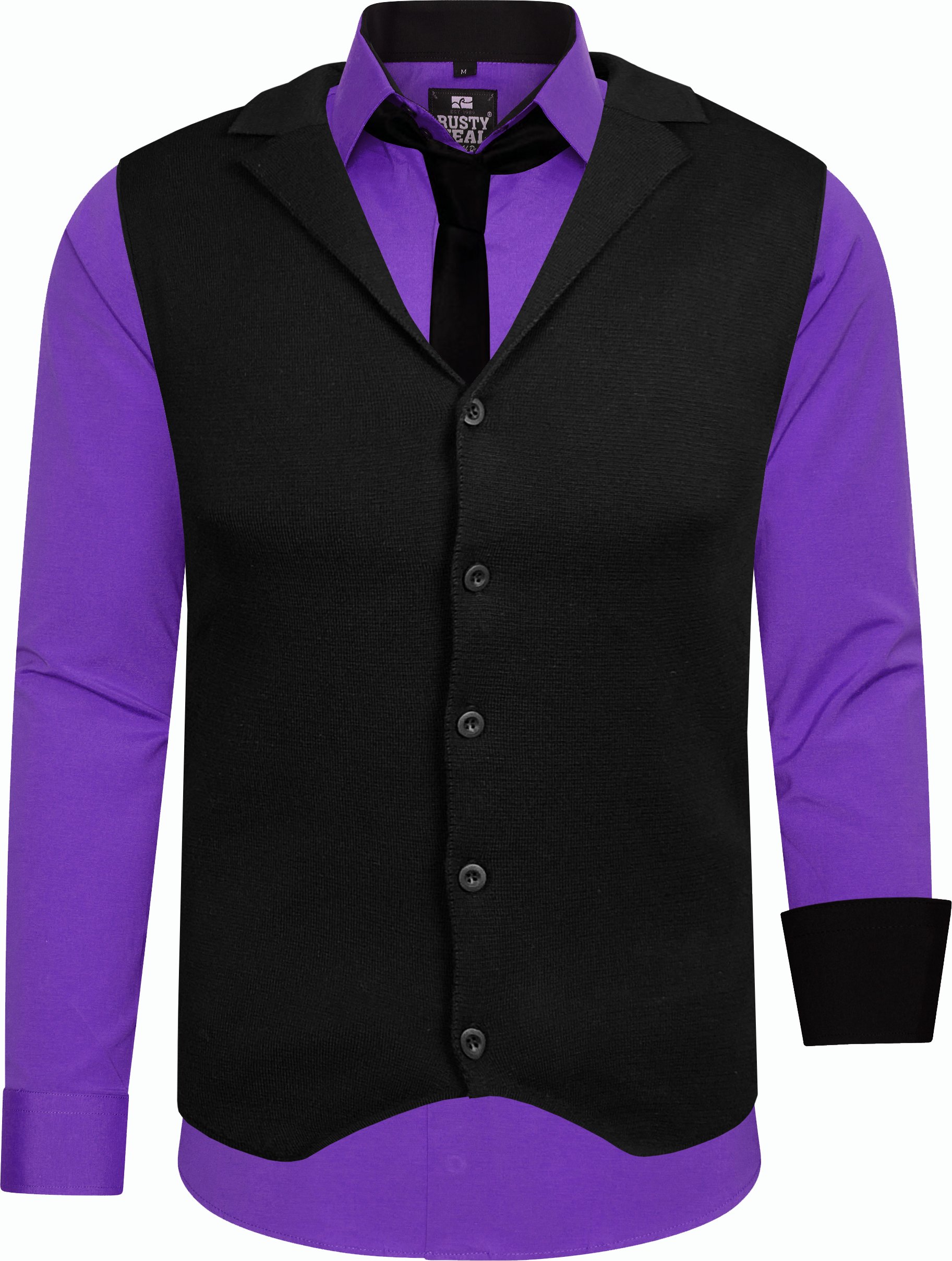 Hemd mit Weste und Krawatte 3-teilig