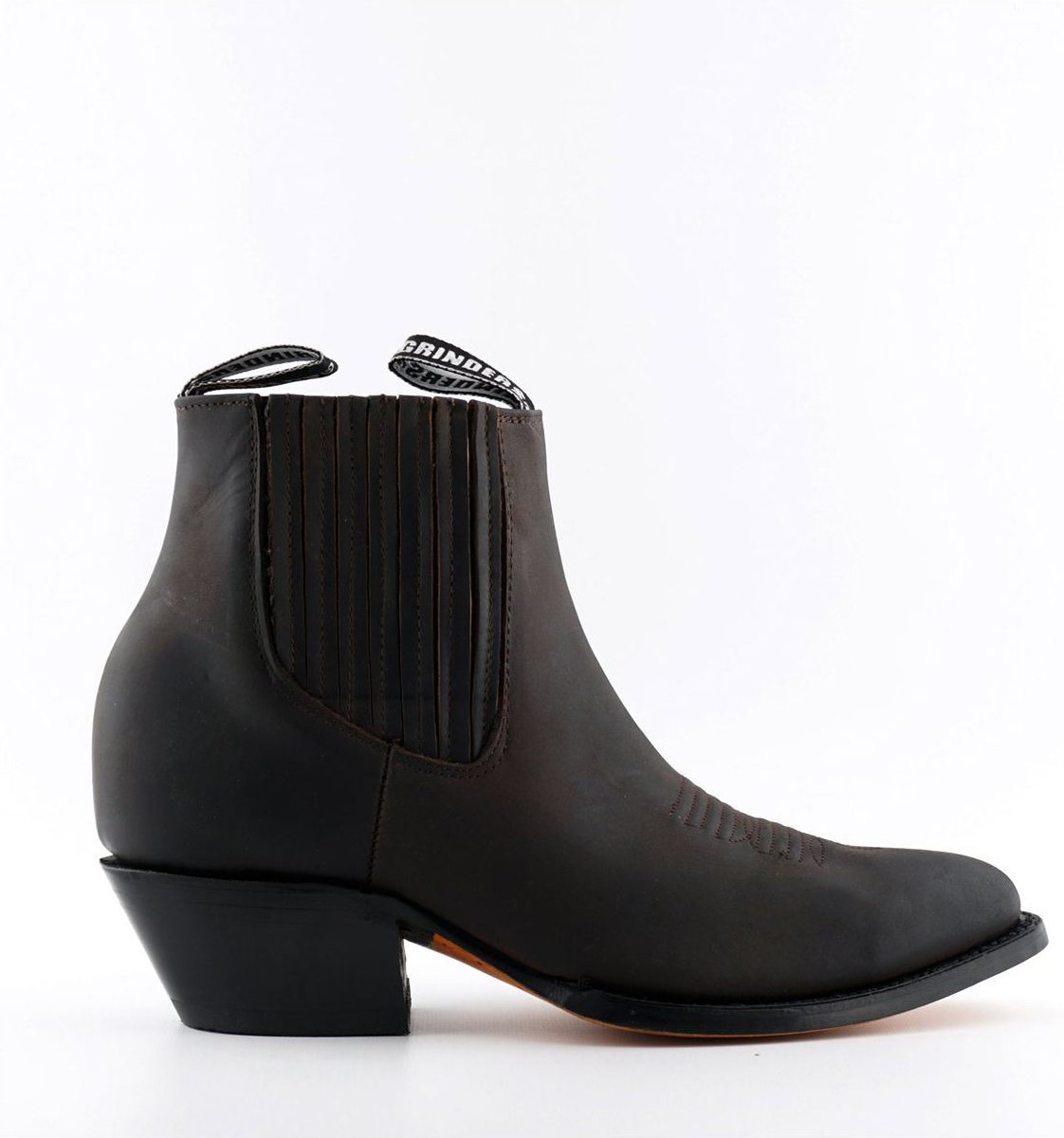 Grinders Unisex Braune Western-Stiefeletten – Maverick