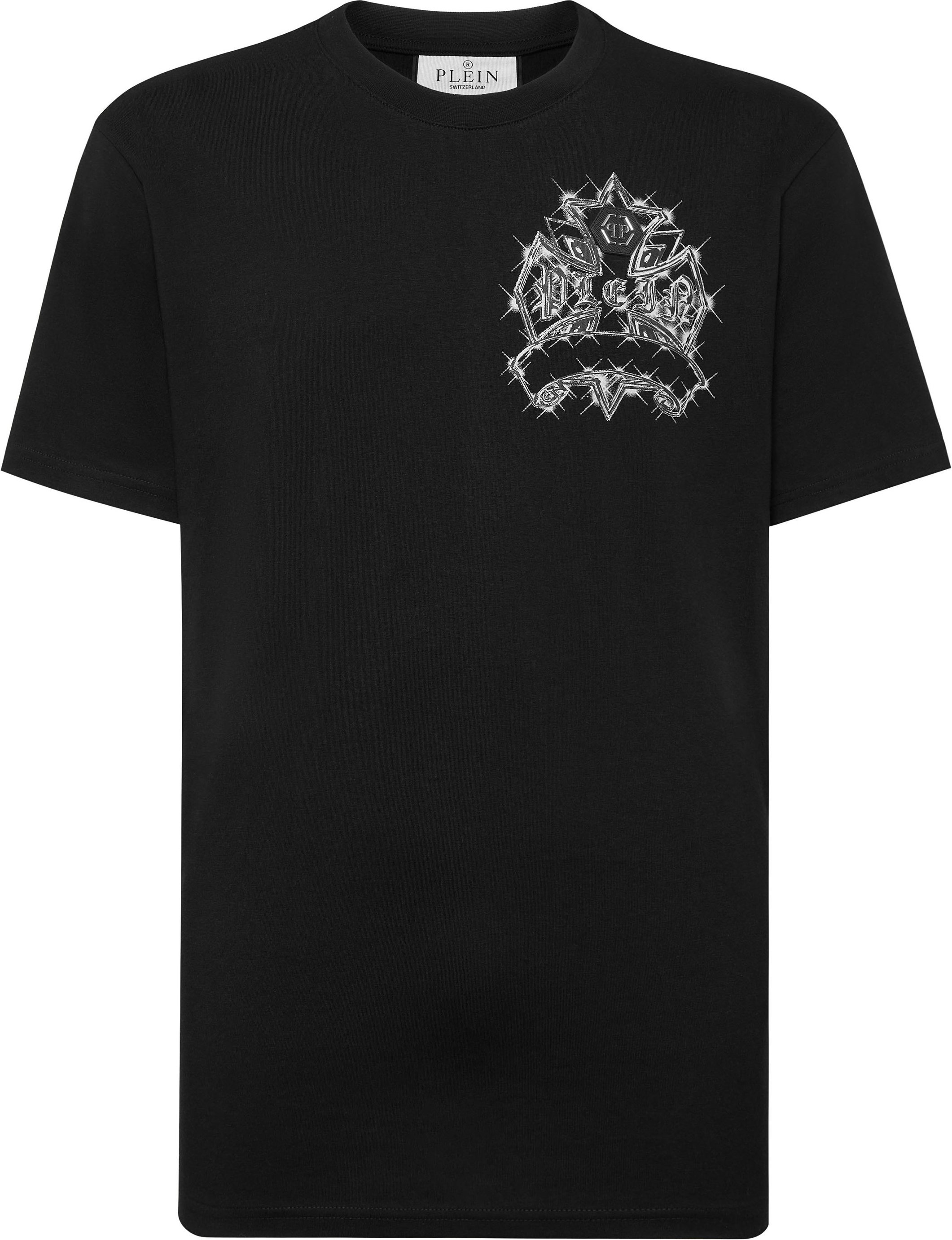 Round Neck T-Shirt Vintage Crest And Skull