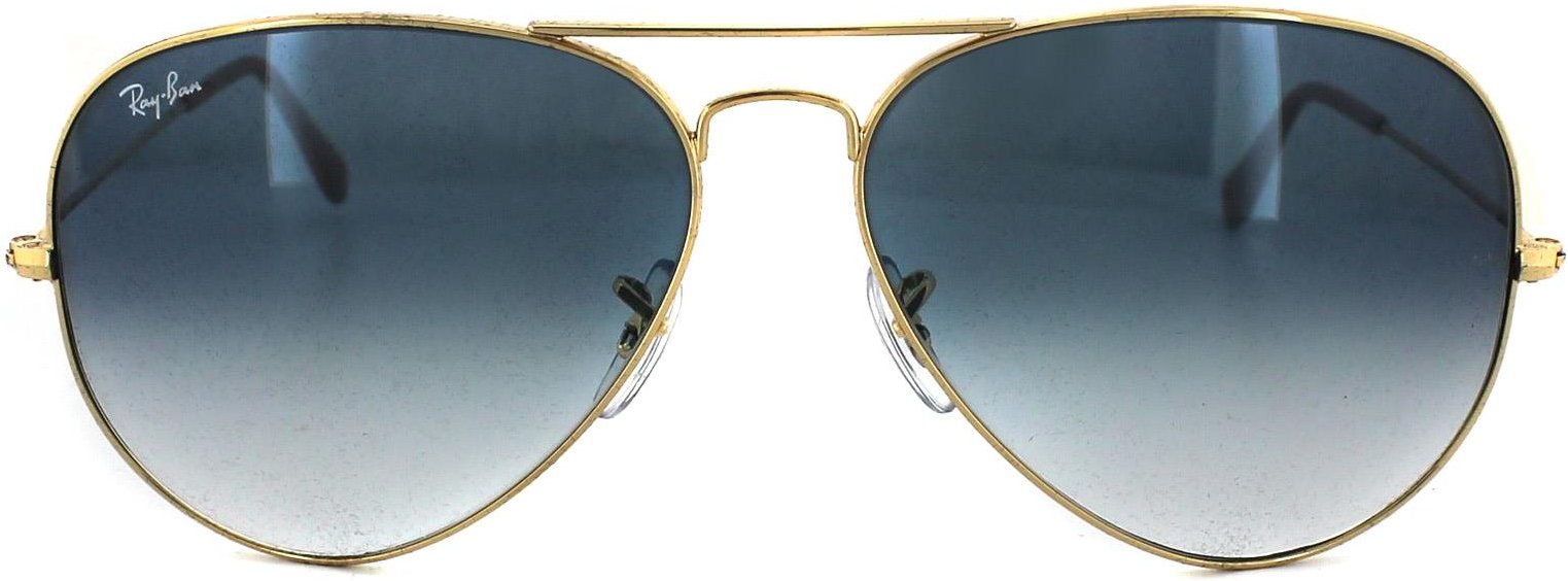 Ray-Ban Aviator Unisex Gold Gradient Hellblaue Sonnenbrille