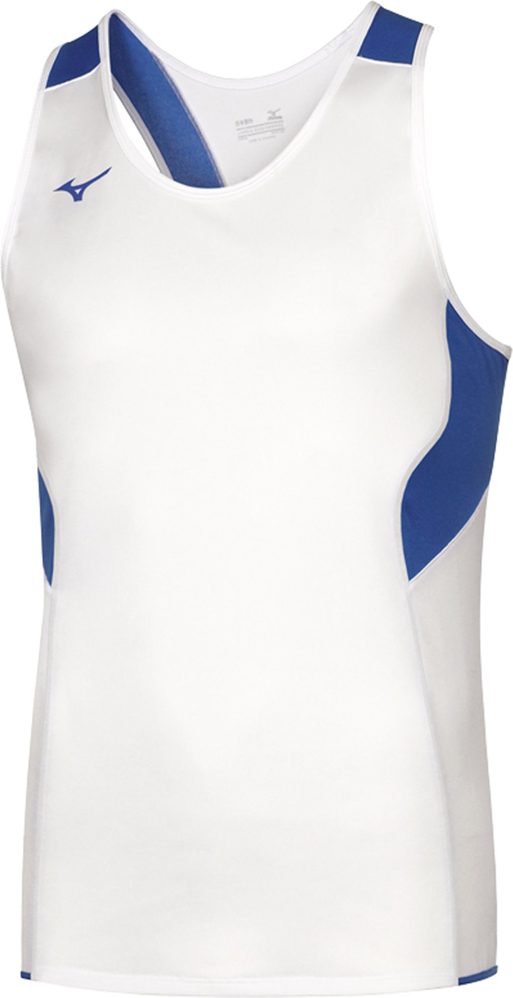 Mizuno Singlet Mens White/Blue Tank Top
