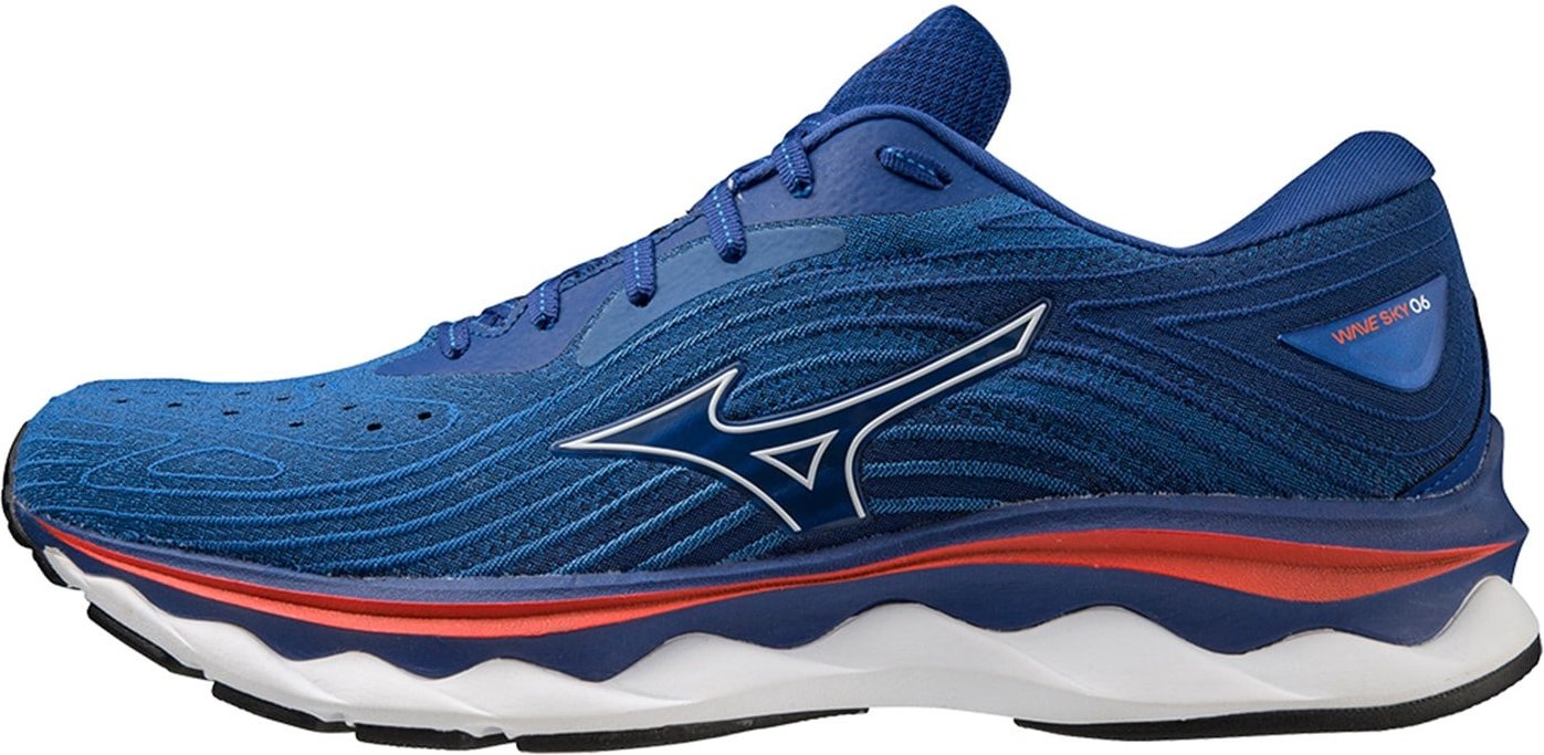 Thumbnail - Mizuno Wave Sky 6 Herren Blue Running Trainer