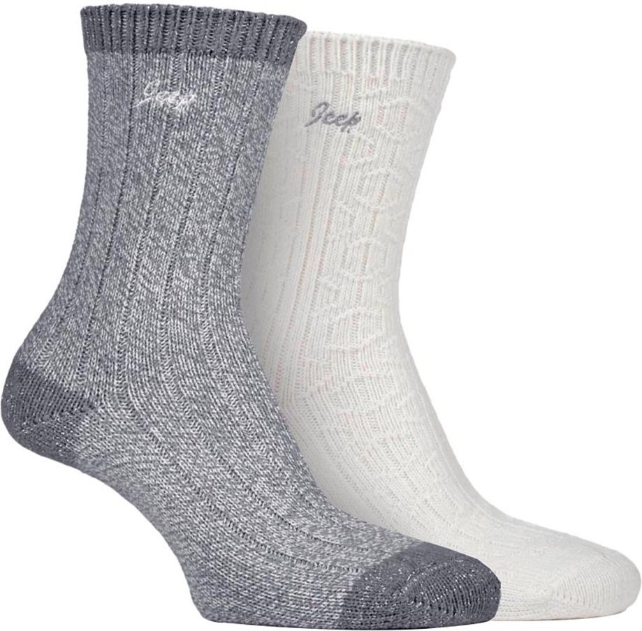 Jeep - 2er-Pack Damen Supersoft Wanderstiefel Socken