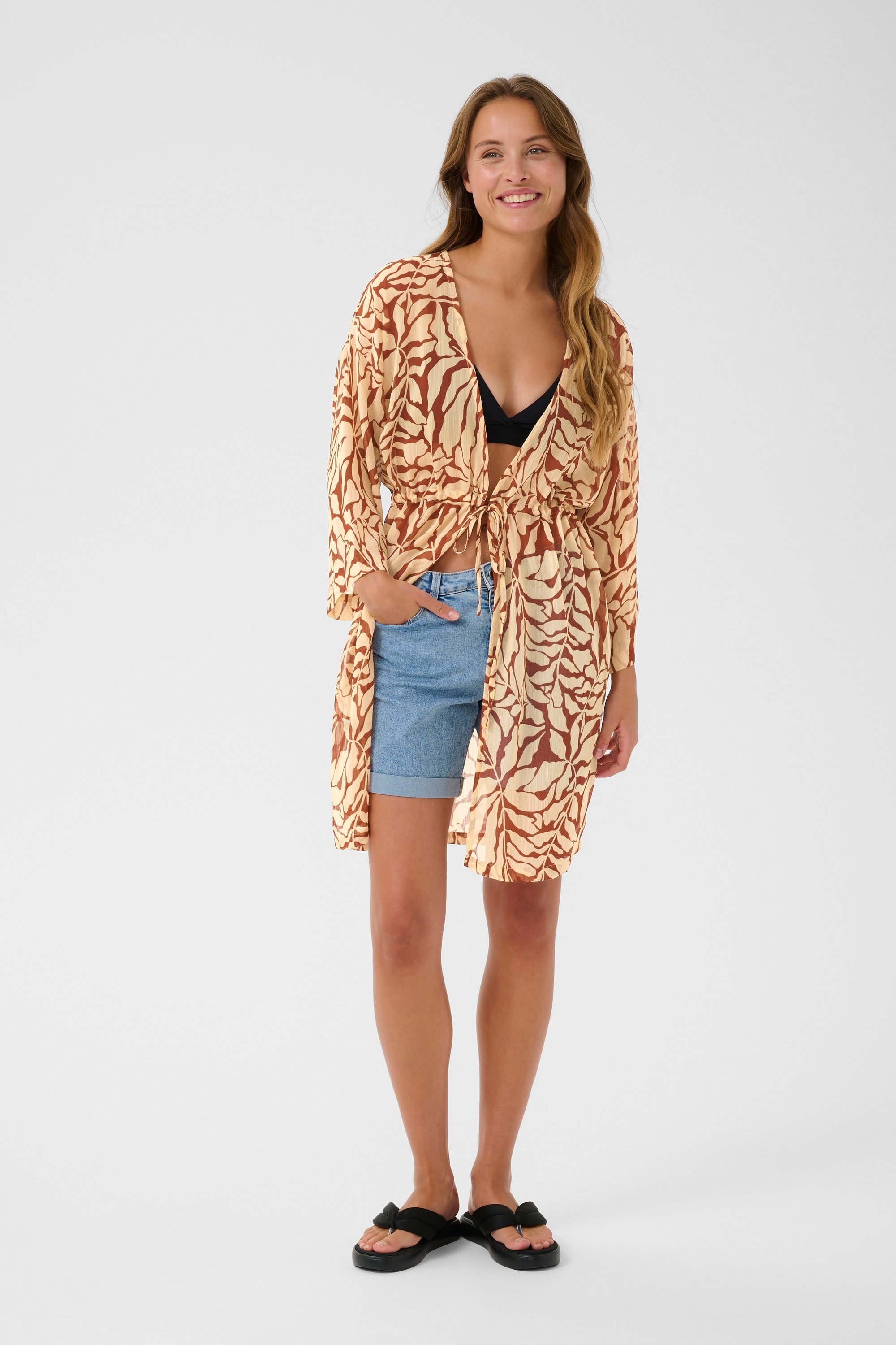 Accessoires Loose fit brown white