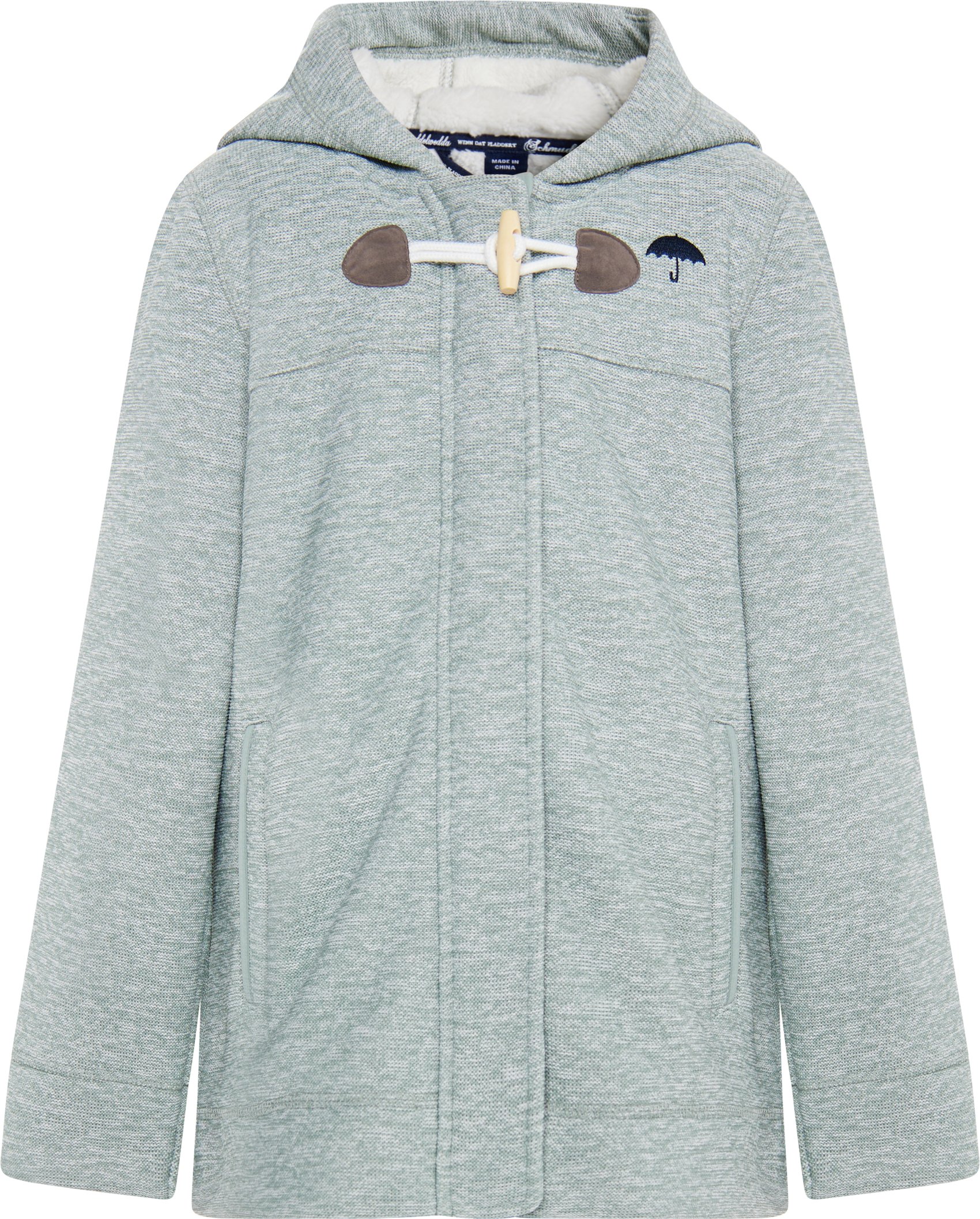 Schmuddelwedda Strickfleecedufflecoat für Mädchen Mädels Mint Melange