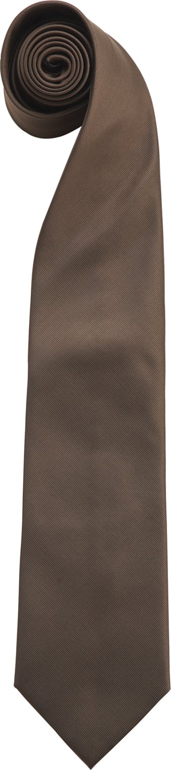 Thumbnail - Premier Mens "Colours" Schlichte Mode-/Business-Krawatte (2er-Pack) (Braun)