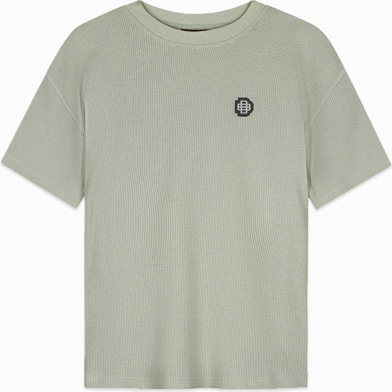 Schwarze Bananen, Monogramm Waffel-T-Shirt, Grün