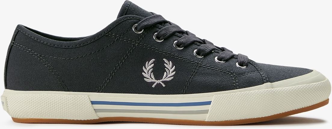 Fred Perry B708 Vintage Tennis Canvas Herren Sneaker Ankergrau